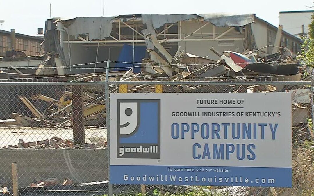 BUILDING DEMOLITION PAVES WAY FOR GOODWILL’S NEW OPPORTUNITY CAMPUS
